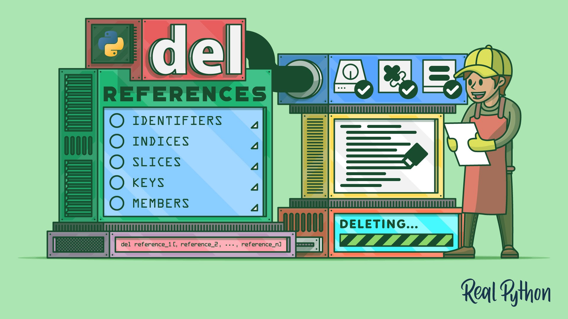 Title image for Python's del: Remove References From Scopes and Containers (Python's del: Remove References From Scopes and Containers)